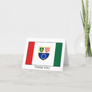 Tarjeta De Agradecimiento Bandera de la Federación de Bosnia y Herzegovina