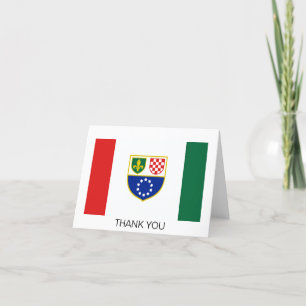 Tarjeta De Agradecimiento Bandera de la Federación de Bosnia y Herzegovina
