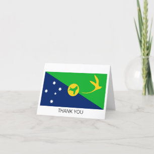 Tarjeta De Agradecimiento Bandera de la Isla de Navidad