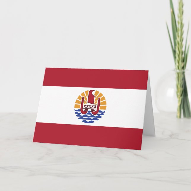 Tarjeta De Agradecimiento Bandera de la Polinesia Francesa (Anverso)