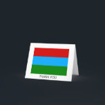 Tarjeta De Agradecimiento Bandera de la República de Karelia<br><div class="desc">Bandera patriótica de la República de Karelia.</div>