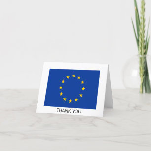 Tarjeta De Agradecimiento Bandera de la Unión Europea