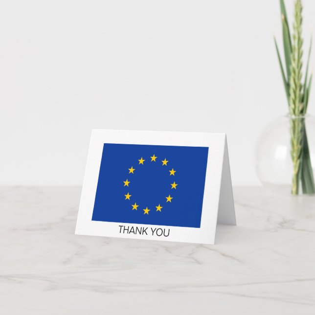 Tarjeta De Agradecimiento Bandera de la Unión Europea (Anverso)