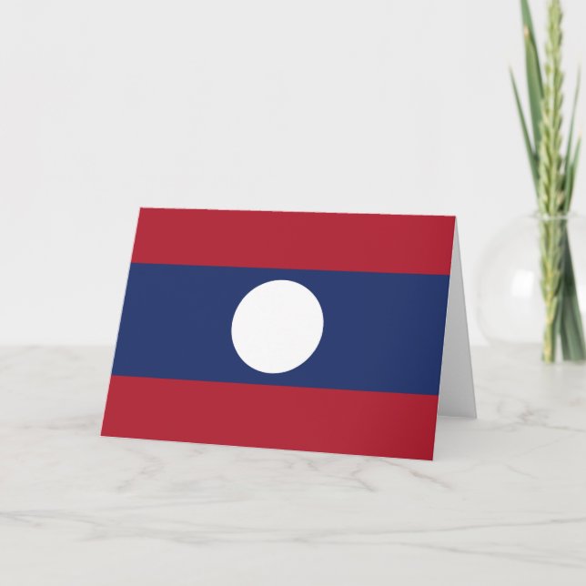 Tarjeta De Agradecimiento Bandera de Laos (Anverso)