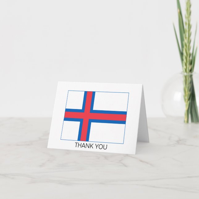 Tarjeta De Agradecimiento Bandera de las Islas Feroe (Anverso)