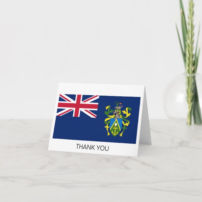Tarjeta De Agradecimiento Bandera de las Islas Pitcairn (Anverso)