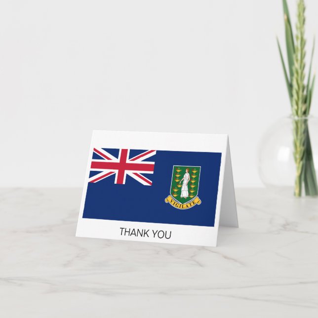 Tarjeta De Agradecimiento Bandera de las Islas Vírgenes Británicas (Anverso)
