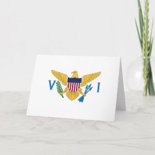 Tarjeta De Agradecimiento Bandera de las Islas Vírgenes de Estados Unidos