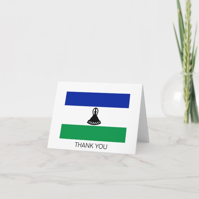 Tarjeta De Agradecimiento Bandera de Lesoto (Anverso)