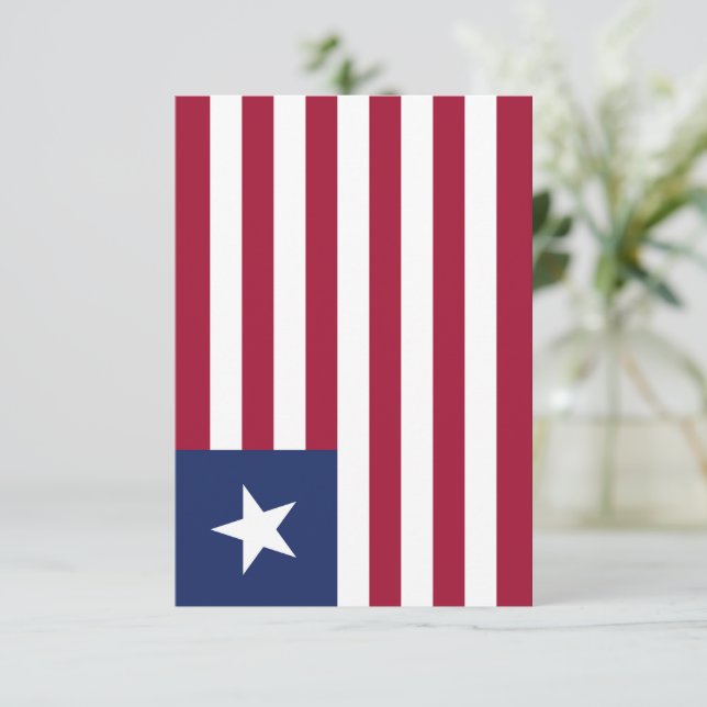 Tarjeta De Agradecimiento Bandera de Liberia (Anverso de pie)
