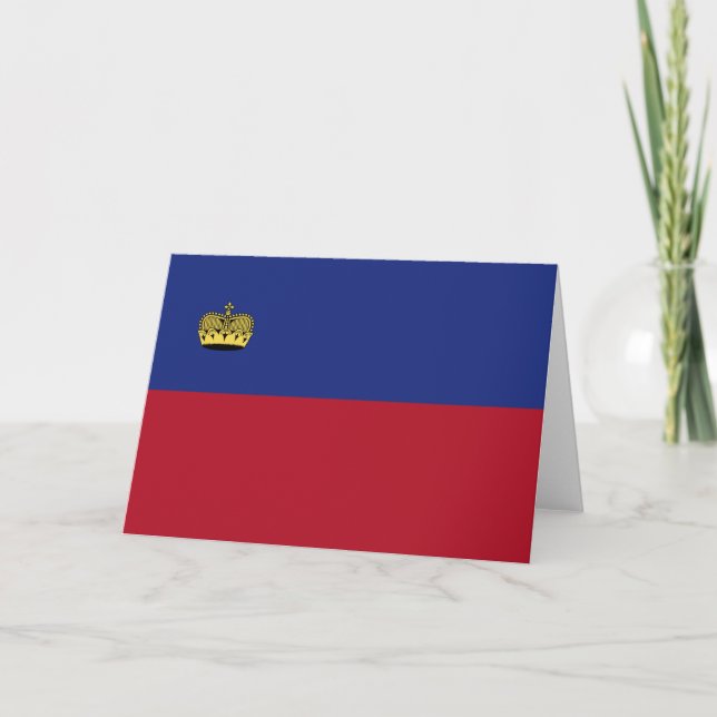 Tarjeta De Agradecimiento Bandera de Liechtenstein (Anverso)