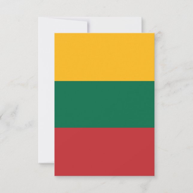 Tarjeta De Agradecimiento bandera de Lituania (Anverso)
