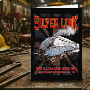 Tarjeta De Agradecimiento Bandera de Locomotive UK Silver Link LNER Clase A4