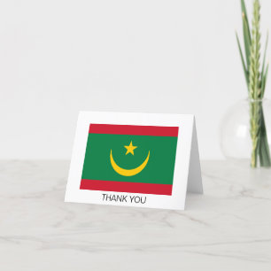 Tarjeta De Agradecimiento Bandera de Mauritania