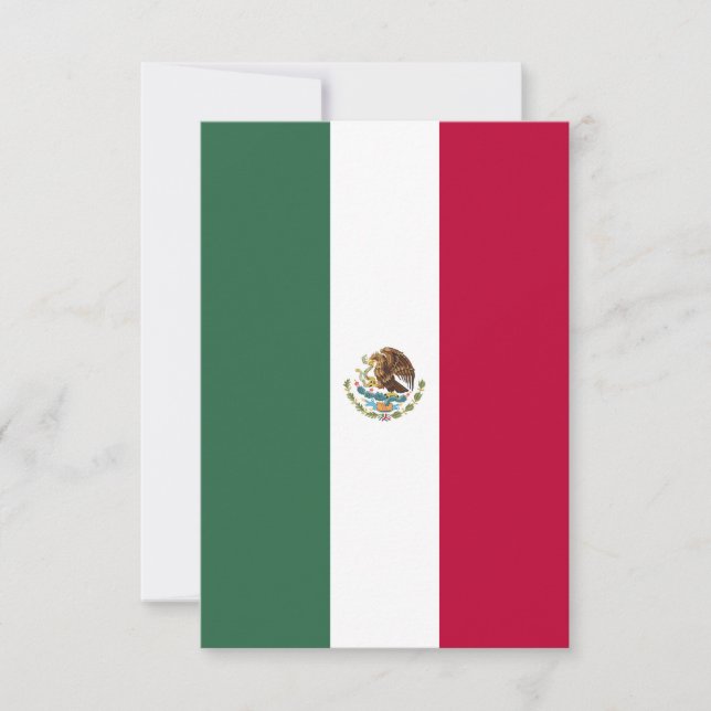 Tarjeta De Agradecimiento Bandera de México (Anverso)