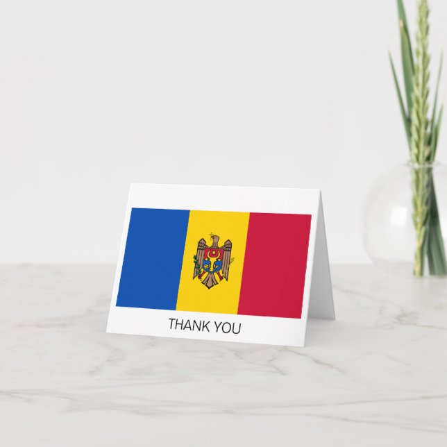Tarjeta De Agradecimiento Bandera de Moldavia (Anverso)