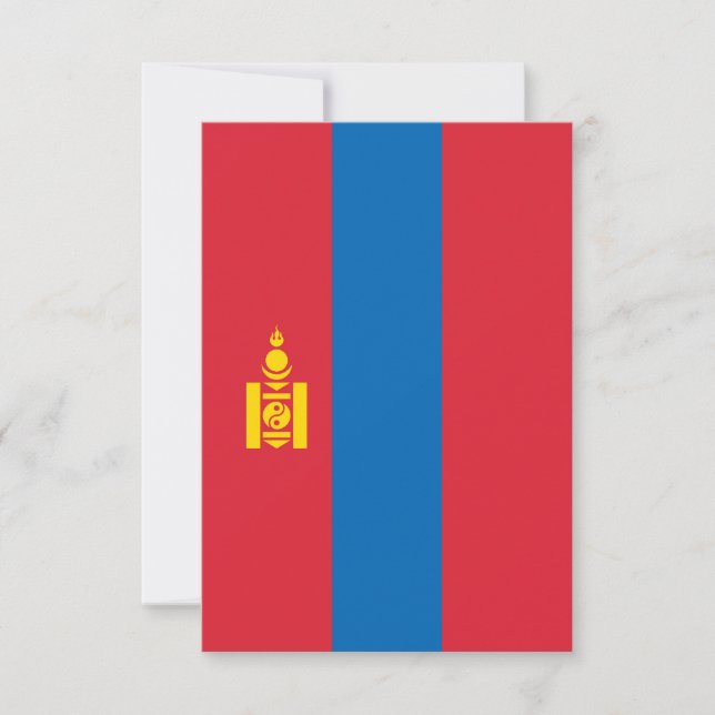 Tarjeta De Agradecimiento Bandera de Mongolia (Anverso)