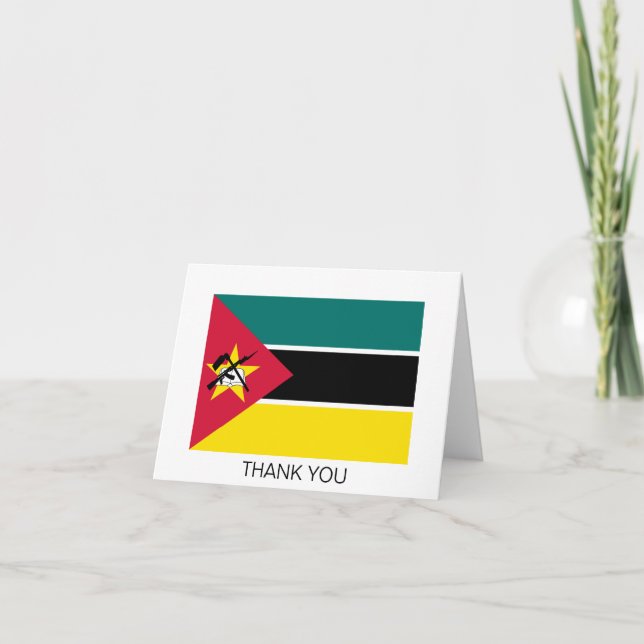 Tarjeta De Agradecimiento Bandera de Mozambique (Anverso)