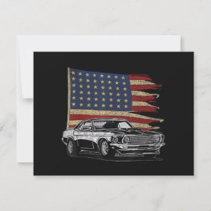 Tarjeta De Agradecimiento Bandera de Muscle Car de Automóvil Deportivo de Mú