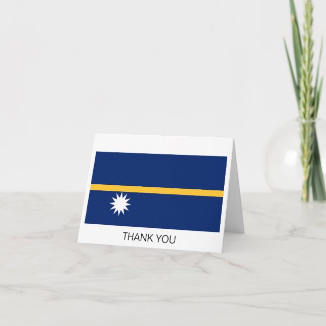 Tarjeta De Agradecimiento Bandera de Nauru (Anverso)