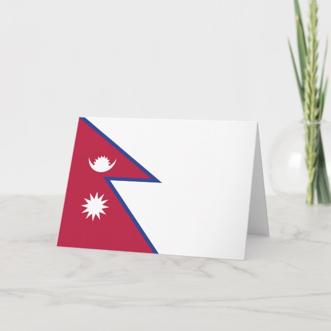 Tarjeta De Agradecimiento Bandera de Nepal (Anverso)