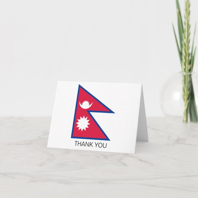 Tarjeta De Agradecimiento Bandera de Nepal (Anverso)