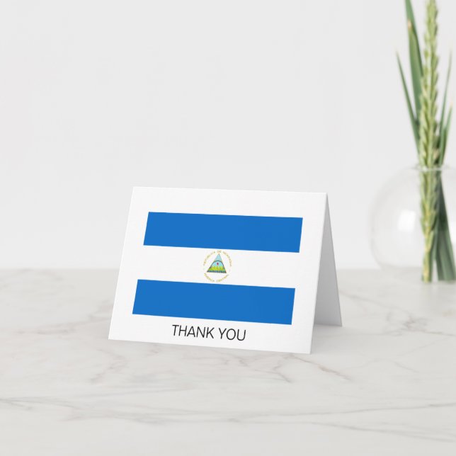 Tarjeta De Agradecimiento Bandera de Nicaragua (Anverso)