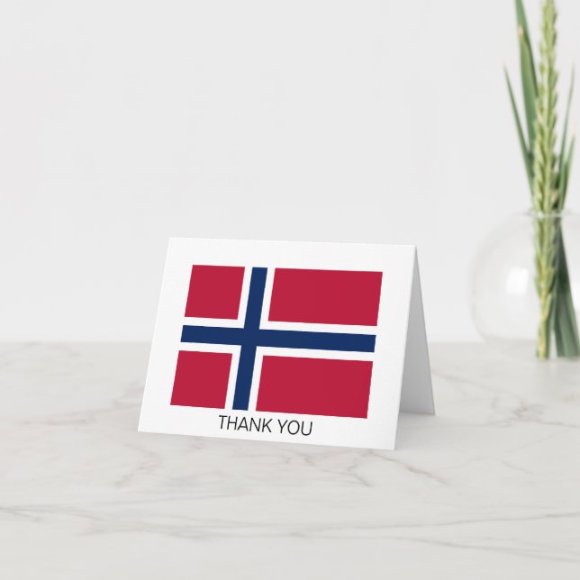 Tarjeta De Agradecimiento Bandera de Noruega (Anverso)