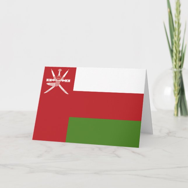 Tarjeta De Agradecimiento Bandera de Omán (Anverso)