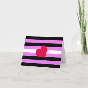 Tarjeta De Agradecimiento Bandera de Orgullo de Chica de Cuero
