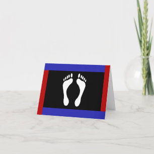 Tarjeta De Agradecimiento Bandera de Orgullo del Pie (Huella)