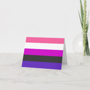 Tarjeta De Agradecimiento Bandera de orgullo genderfluid