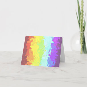 Tarjeta De Agradecimiento Bandera de Orgullo Neurogénero Abstracta Boho Groo