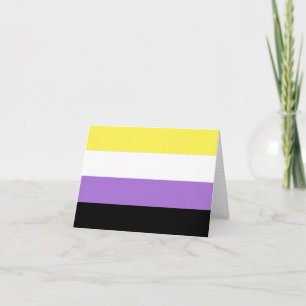 Tarjeta De Agradecimiento Bandera de orgullo no binario