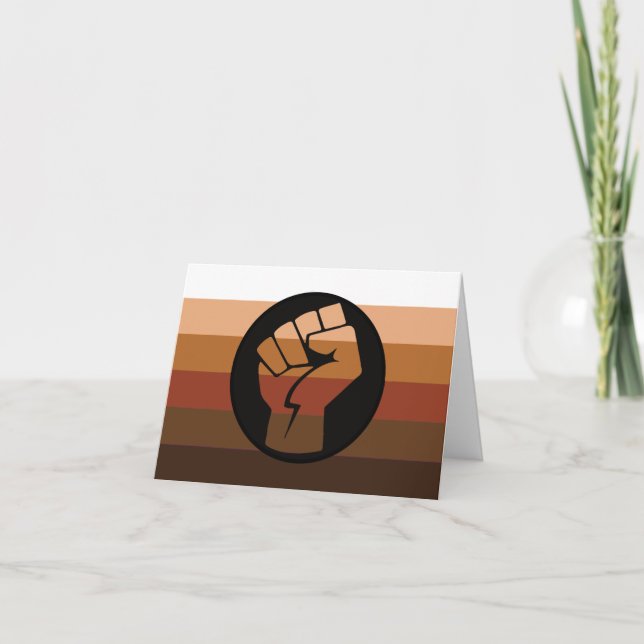 Tarjeta De Agradecimiento Bandera de orgullo POC (Anverso)
