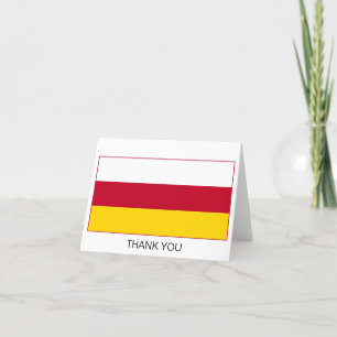 Tarjeta De Agradecimiento Bandera de Osetia del Norte