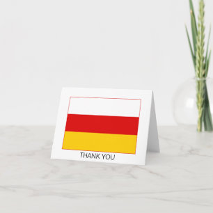 Tarjeta De Agradecimiento Bandera de Osetia del Sur
