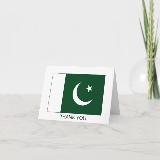 Tarjeta De Agradecimiento Bandera de Pakistán (Anverso)