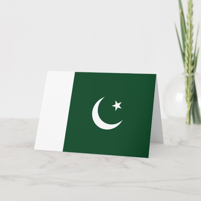 Tarjeta De Agradecimiento Bandera de Pakistán (Anverso)