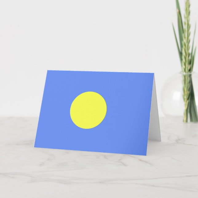Tarjeta De Agradecimiento Bandera de Palau (Anverso)
