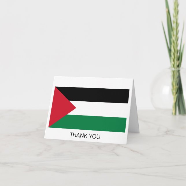 Tarjeta De Agradecimiento Bandera de Palestina (Anverso)