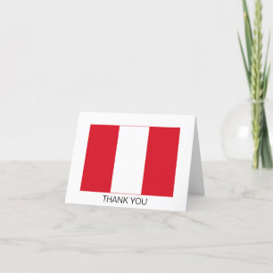 Tarjeta De Agradecimiento Bandera de Perú