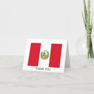 Tarjeta De Agradecimiento Bandera de Perú