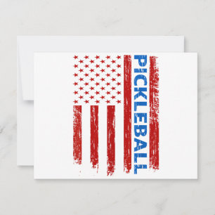 Tarjeta De Agradecimiento Bandera de Pickleball - Jugando Paddleball Pickleb