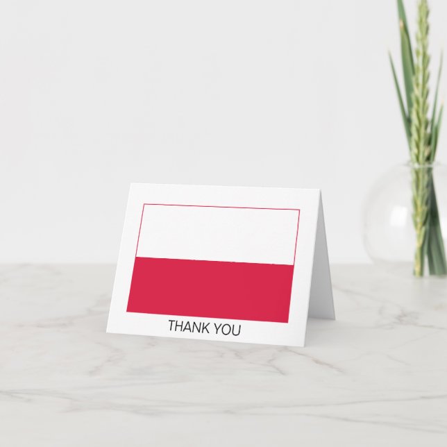 Tarjeta De Agradecimiento Bandera de Polonia (Anverso)
