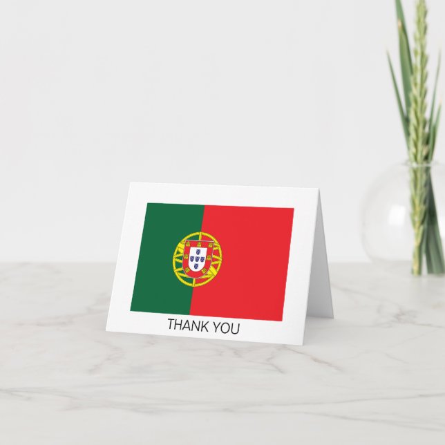 Tarjeta De Agradecimiento Bandera de Portugal (Anverso)