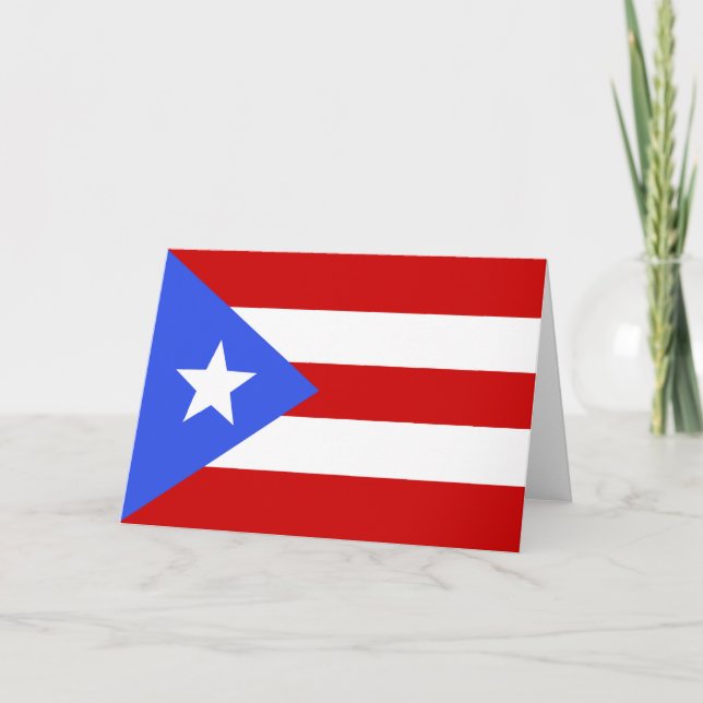 Tarjeta De Agradecimiento Bandera de Puerto Rico (Anverso)