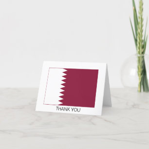 Tarjeta De Agradecimiento Bandera de Qatar