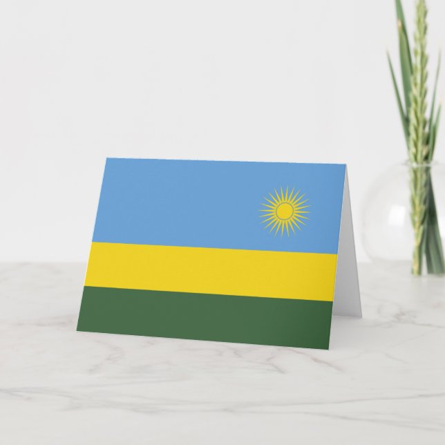Tarjeta De Agradecimiento Bandera de Ruanda (Anverso)