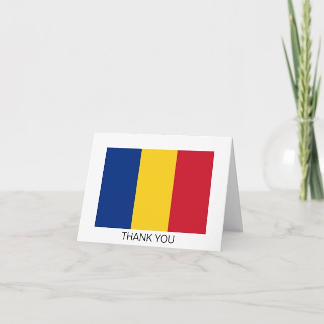 Tarjeta De Agradecimiento Bandera de Rumania (Anverso)